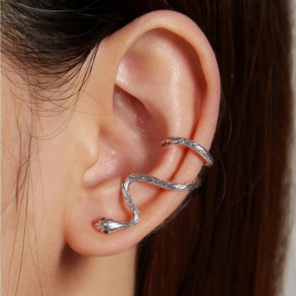925 Sterling Silver Snake Ear Cuff